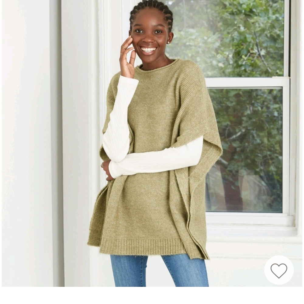 Women's poncho sweater